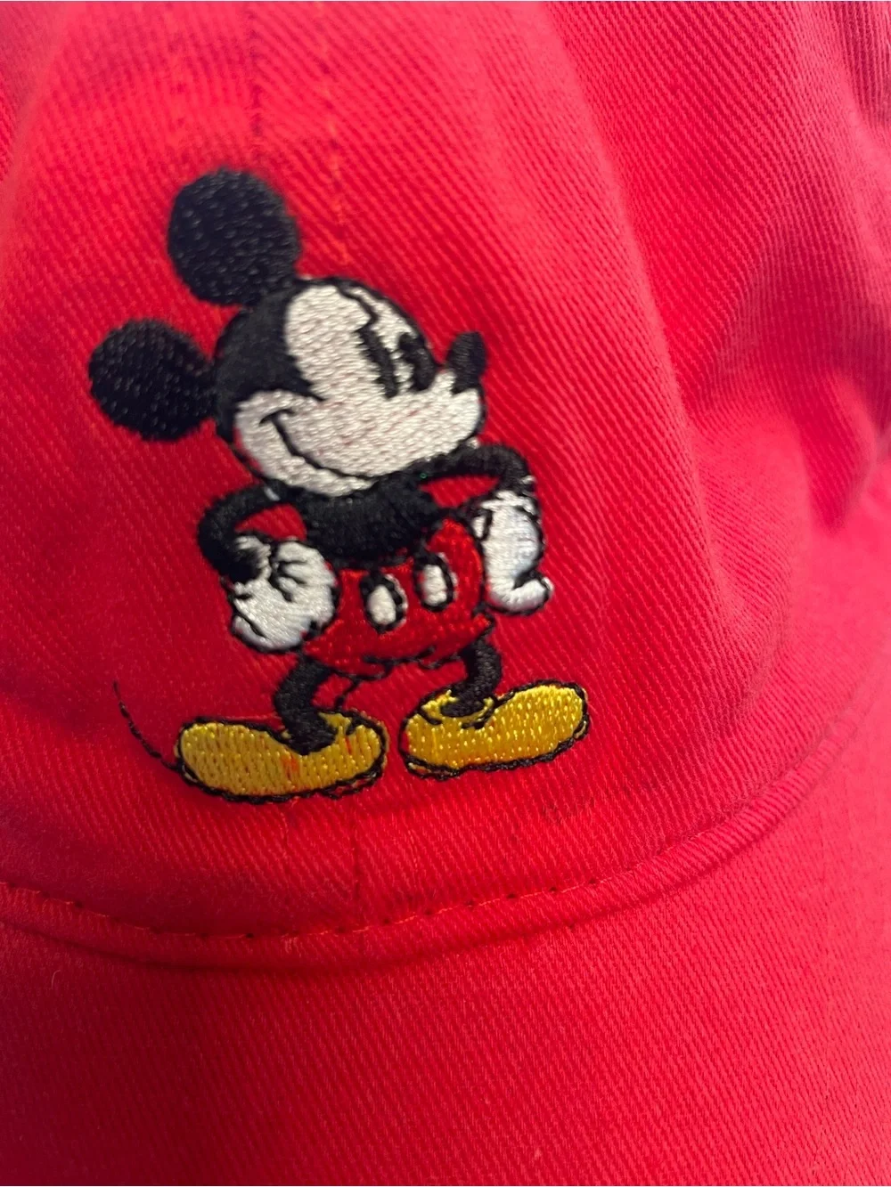 Toddler boys Mickey Mouse Embroidered Baseball Cap with cloth closure Disney fun